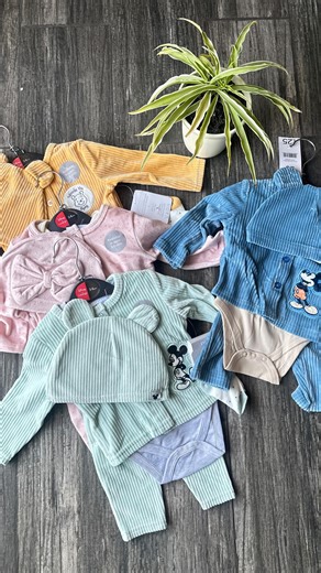 Little Melon on Instagram: "Tiny fits, big Disney vibes 🐭✨ Soft ribbed sets in dreamy pastels—perfect for cozy days and cute beginnings 💕👶 Age group: 1months-3 years Dm us to get yours now!!"