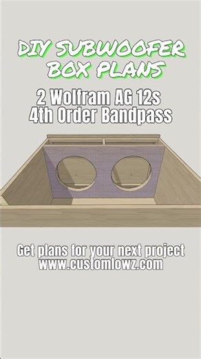 2 wolfram ag 12s 4th order Subwoofer Box Plans #caraudio #diy