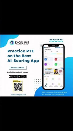 PTE Practice on our Mobile App! Download today and experience the most accurate AI scoring!