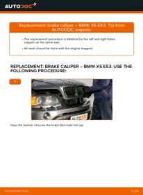 How to change rear brake caliper on BMW X5 E53 – replacement guide