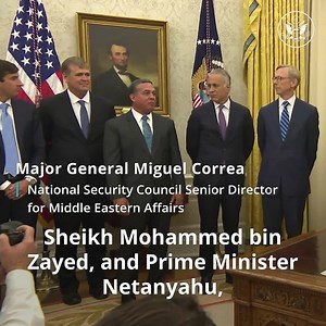 9.4K views · 934 reactions | On August 13, President Trump's Administration announced the Abraham Accords, a historic peace agreement between Israel and the United Arab Emirates. Full remarks from President Trump: https://go.usa.gov/xftxX. | U.S. Department of State | Facebook