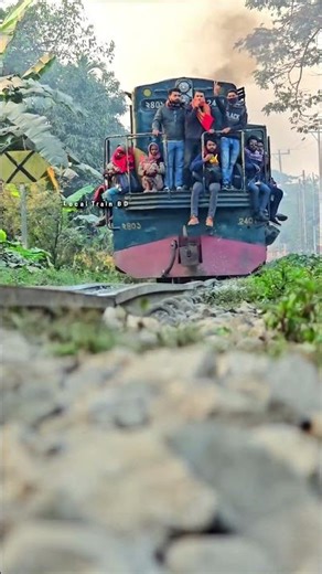 The Old Local Train in wavey Railway Track. #train #journey #railway #shorts