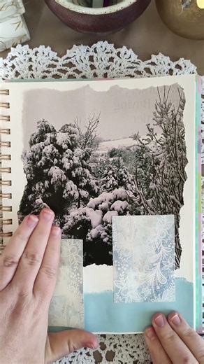 Junk Journal With Me - Snowy Forest Blues #junkjournal #asmr