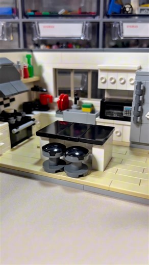 Lego kitchen #lego #legomoc #legofan #toys #tutorial | Brickler