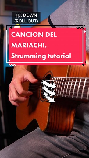 Cancion del mariachi guitar strumming tutorial. Tabs and more on my patreon linked in bio. #guitar #guitartutorial #fypシ #viral #mariachi #flamenco