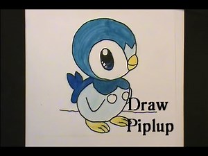 How to Draw PIPLUP! No. 373 Pokemon Tutorial! A chibi?