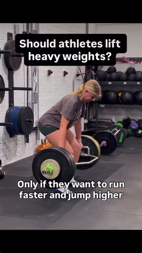 Yes, athlete’s should lift heavy weights. Lifting heavy is one of the best ways to recruit and train fast twitch muscle fibres. Fast twitch muscle fibres (aka type 2 muscle fibres) are the ones responsible for explosive actions, such as sprinting and jumping. They’re only recruited if they’re really needed and they’re very much needed, when lifting heavy weights.