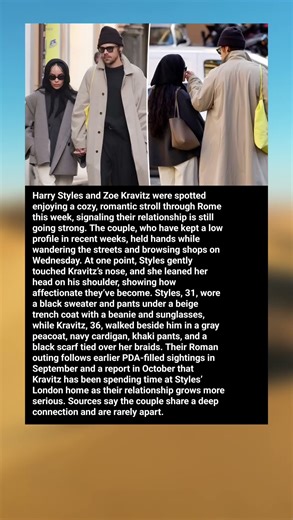 Harry Styles and Zoe Kravitz enjoy romantic Roman getaway ahead of Thanksgiving #shorts