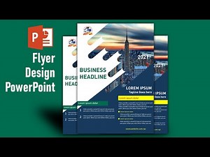 How to Make Creative A4 size Flyer Design using PowerPoint Tutorial | Flyer | Cover page design