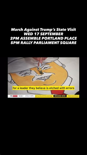 March against Trump Wed 17 September 2pm Portland Place, 5pm Parliament Square 🔥 | Stop Trump
