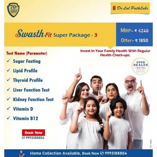 Dr Lal PathLabs - Home Collection ✆ 9993188804 - Full Body Health Packages
