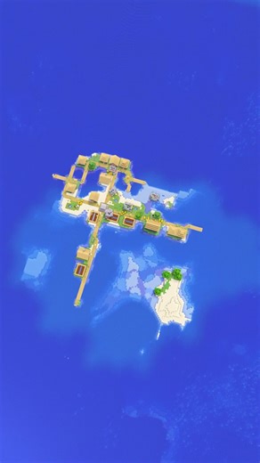 akirby80 - Minecraft Seeds on Instagram: "Ocean Ruin Village Island - Minecraft 1.21.8 Java Edition Seed"