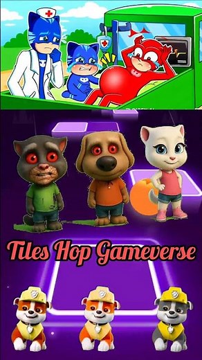 PJ Masks vs Paw petrol x coffin dance Tiles Hop EDM Rush Game Song 02 #trending #coffindance #shorts