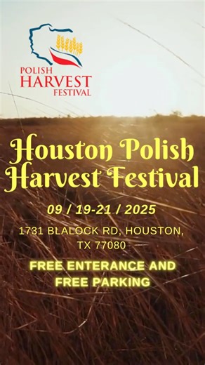 📣 The official dates for the Houston Polish Festival are here! 🇵🇱🎉Mark your calendars, save the date, and get ready for Polish food, music, and culture like never before! 🗓️ September 19-21, 2025 📍1731 Blalock Rd, Houston, TX 77080 | Polish Festival in Houston