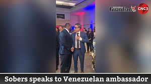 Foreign Affairs Minister Sean Sobers speaks to Venezuela ambassador, Álvaro Sánchez Cordero, at the National Foundation Day Reception last night. Video by Kristy Ramnarine. | CNC3 Television, Trinidad and Tobago