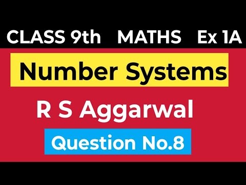 R S Aggarwal Maths Class 9 Exercise 1A Question No. 8