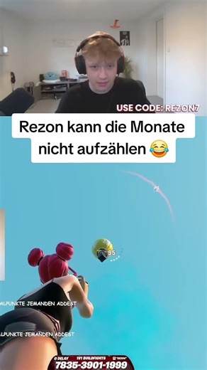 Rezon kann die Monate nicht aufzählen 😂#fortnite #rezon #shorts