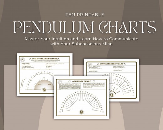 Pendulum Chart Bundle: 10 Printable Dowsing & Divination Charts With Step-by-step Instructions - Etsy