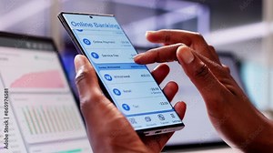 Successful African American Businesswoman Managing Accounts