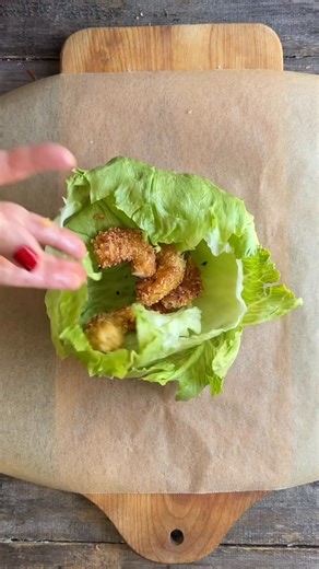 Teri Turner on Instagram: "Coconut Shrimp lettuce wrap. Comment “recipe” for my coconut fried shrimp recipe! Start with my Coconut Fried Shrimp, and roll them up in iceberg lettuce. Add a spoonful of Chili Crisp Oil, chopped green onion, and my wonderful Remoulade Sauce. This is a complete favorite and you’ll love it. Have you made my coconut shrimp? https://nocrumbsleft.net/2025/09/26/gluten-free-coconut-fried-shrimp/"