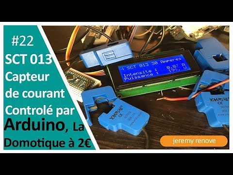 capteur de courant SCT013 arduino et ecran LCD en I2C