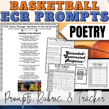 March Basketball ECR Practice Prompts, Poetry Extended Constructed Response 3-5