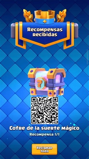 CANJEA este CÓDIGO QR y CONSIGUE un COFRE de LA SUERTE 🍀#clashroyale #supercell #shorts #parati