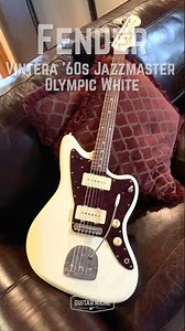 🎯 Fender Vintera '60s Jazzmaster in Olympic White #vintera #vintageguitars GuitarNiche.com #shorts