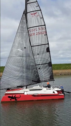 Trimaran Dragon Fly 25 on IJsselmeer 💦💥 #sailing #sports #extreme #travel #race #viralvideo #yacht