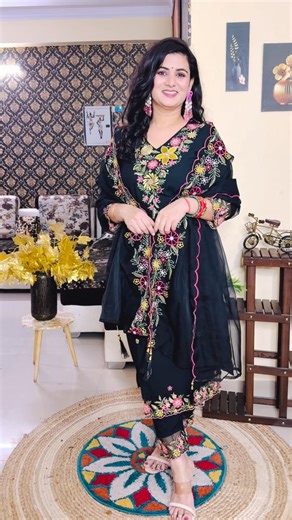Best Embroidered Kurta Pant Set With Dupatta, Floral Anarkali Kurta Palazzo, Cotton Kurta Set