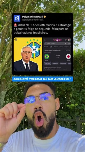 Não quero um A sobre o vovô — comentário sobre Ancelotti e seleção brasileira
