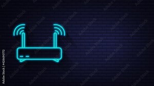 Technology icon on white background. Information technology. Digital communication. Device icon. Global network connection. Motion graphics.