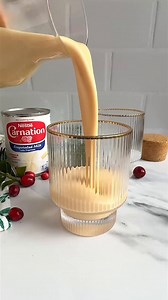 Eggnog 🤝 Carnation Milk 🎄🥰 Perfect for any Holiday Celebration! Ingredients: 1 cup sugar 2 cups Carnation Evaporated Milk 1 cup heavy cream 6 large eggs, at room temperature (optional) ½ - 1 ½ cups bourbon, rum, cognac, or a mix of all 3 Freshly grated nutmeg or whipped cream for serving How to make classic eggnog:🥛 1. In a medium bowl, whisk together the eggs until combined. Set aside. 2. In a medium saucepan over medium heat, warm sugar, Carnation Evaporated Milk, and heavy cream over medi