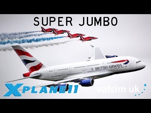 X-Plane 11 | Airbus A380 Live | VATSIM
