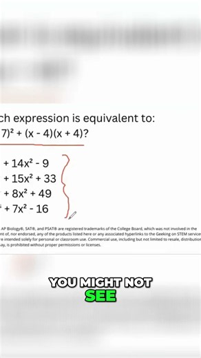 PSAT Math: Solve Simple Problems Faster! #shorts