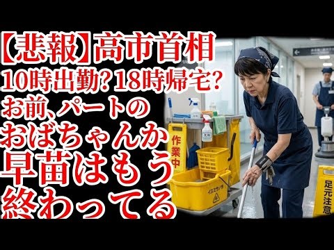 第1151回 【悲報】高市首相、10時出勤18時帰宅❓️お前、パートのおばちゃんかよ‼️早苗はもう終わっている‼️