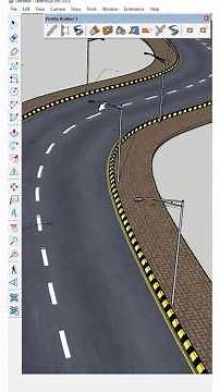 #sketchup The fastest way to create a Road in using the Profile Builder plugin. #road