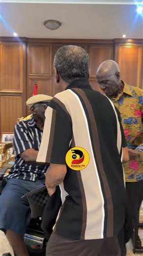 Dadzie TV on Instagram: "UPDATE || Here, the legend himself Rev. Osei Kofi and Kofi Pare are seen sharing a light moment with Former President John Agyekum Kufuor after presenting him with an invitation to his book launch. #Dadzietv"