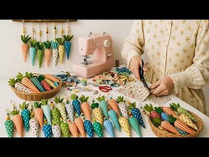 Transform Fabric Scraps into Adorable Hanging Carrots!