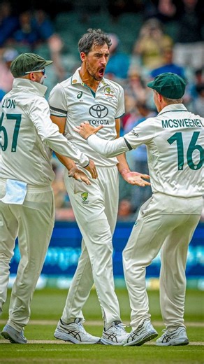 Cricap on Instagram: "Mitchell Starc strikes in the first over… again! 🔥🎯 A stunning caught-and-bowled to send Crawley back for a pair. Extra bounce, sharp reflexes, and a full-length dive — Starc pulled off a screamer! 🟡💥 Australia erupt, Crawley walks, and the umpire’s long check only confirmed the brilliance. Starc is on a different level this Test. ✨ #Ashes #MitchellStarc #AUSvENG #TestCricket #CricketMagic #GetCricap"