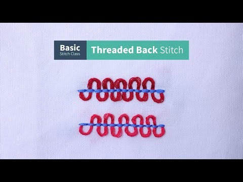 Threaded Back Stitch Tutorial | Basic Stitch Class for Beginners