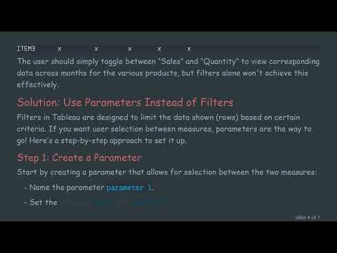 How to Toggle Between Measures in Tableau with a Single Filter