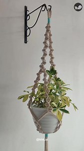 15 reactions | Macrame plant hanger by Trini ID #macrame #knotting #craftideas | Trini ID | Facebook