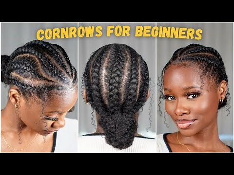 How to do Sleek cornrows by yourself at home. How to cornrow for beginners