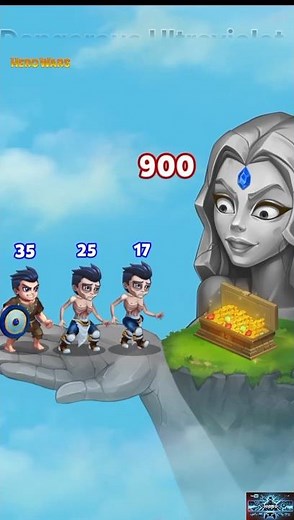 Hero wars sacrificed himself for the girl ! Bravo 👌👏 l Hero wars mini game ads review Video