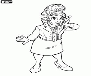 Bessie, character from Lazy Town coloring page printable game