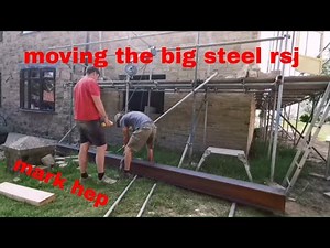 getting a big steel ( RSJ ) up on the first floor. big extension build