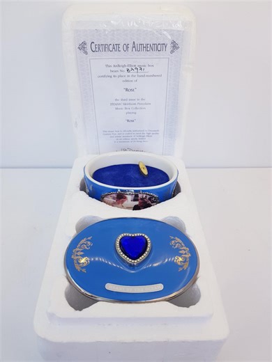 Rose - ''titanic'' Ardleigh Elliott Music Box With Certificate of Authenticity and Original Box - Etsy
