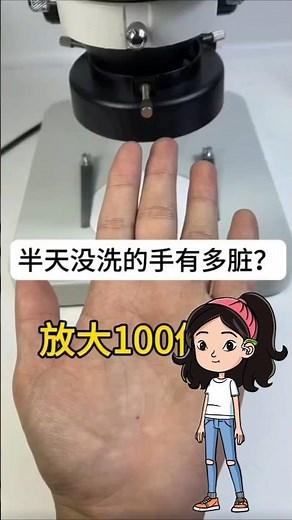 Palm of the Hand Under a Microscope