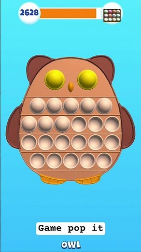 Playing push game pop it owl, pop it satisfying #gaming #popit #toys #fidgettoysplus